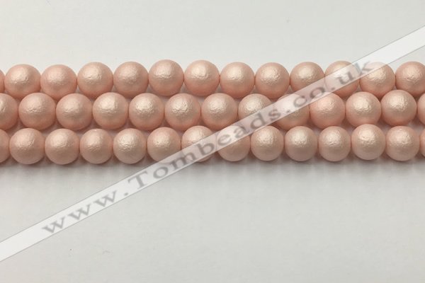 CSB2413 15.5 inches 10mm round matte wrinkled shell pearl beads