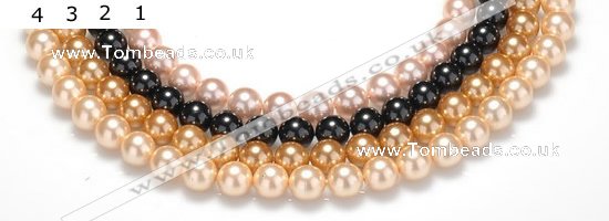 CSB28 16 inches 10mm round shell pearl beads Wholesale