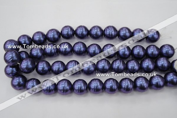 CSB649 15.5 inches 18mm whorl round shell pearl beads