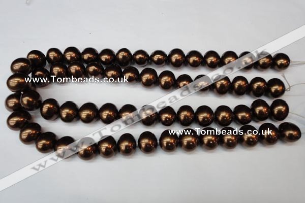 CSB807 15.5 inches 13*15mm oval shell pearl beads wholesale