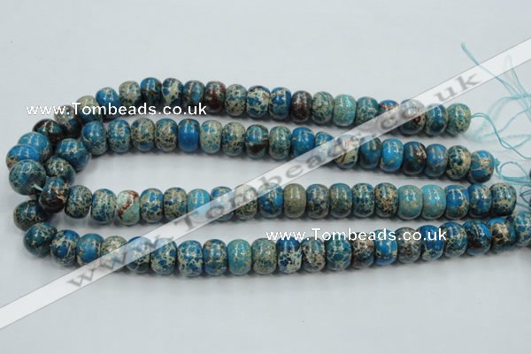 CSE63 15.5 inches 10*14mm rondelle dyed natural sea sediment jasper beads