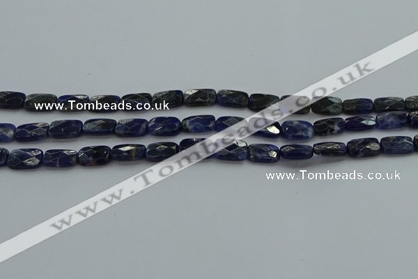 CSO735 15.5 inches 8*12mm faceted rectangle sodalite gemstone beads