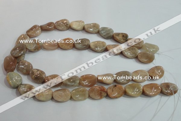 CSS257 15.5 inches 15*20mm twisted oval natural sunstone beads