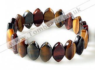 CTB29 7.5 inches 5*11*18mm oval tiger eye stretch bracelet