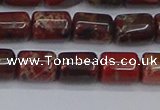 CTB710 15.5 inches 6*8mm tube poppy jasper beads wholesale