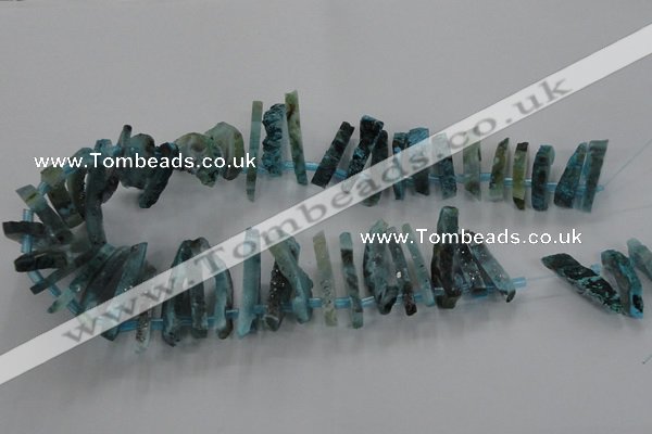 CTD674 Top drilled 10*25mm - 12*45mm wand agate gemstone beads