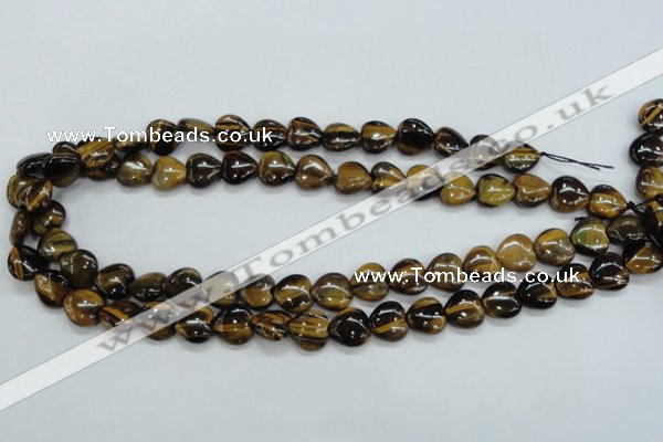 CTE122 15.5 inches 12*12mm heart yellow tiger eye beads wholesale