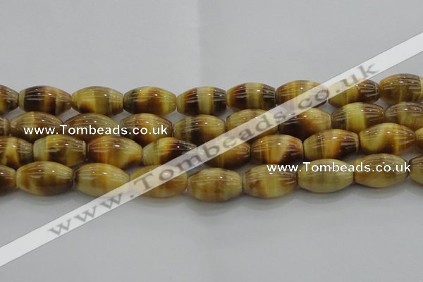 CTE1518 15.5 inches 12*16mm rice golden tiger eye beads wholesale