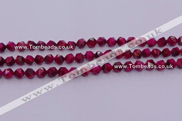 CTE1941 15.5 inches 6mm faceted nuggets red tiger eye beads