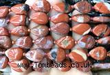 CTR512 15 inches 13*18mm flat teardrop red jasper beads