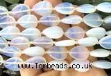 CTR520 15 inches 13*18mm flat teardrop opalite beads wholesale