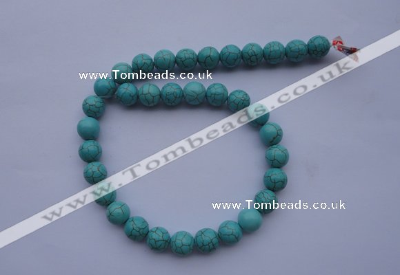 CTU03 15.5 inches 8mm round blue turquoise strand beads Wholesale