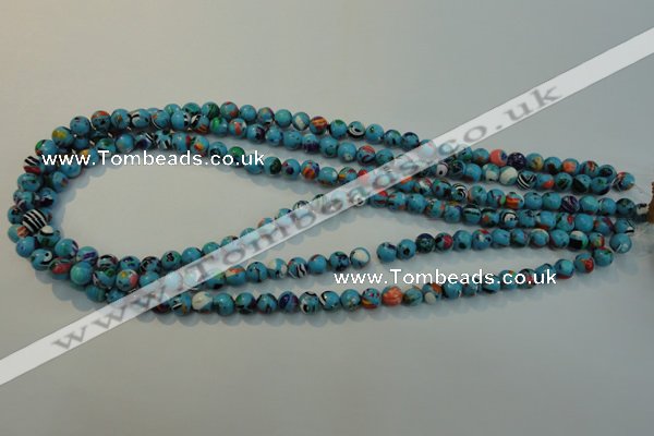 CTU2001 15.5 inches 6mm round synthetic turquoise beads