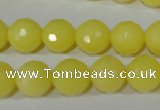 CTU2527 15.5 inches 12mm faceted round synthetic turquoise beads