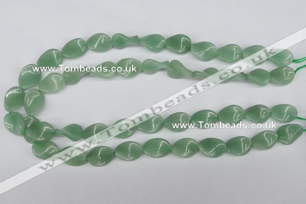 CTW61 15.5 inches 13*18mm twisted oval green aventurine beads