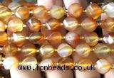 CTW686 15 inches 10mm faceted & twisted S-shaped carnelian beads