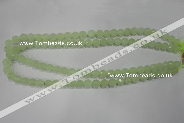 CXJ152 15.5 inches 8mm faceted round New jade beads wholesale