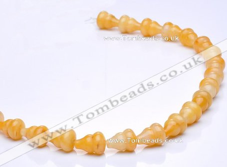 CYJ27 6*10mm calabash yellow jade gemstone beads Wholesale