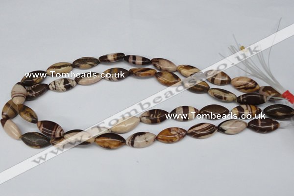 CZJ354 15.5 inches 10*20mm marquise zebra jasper beads wholesale