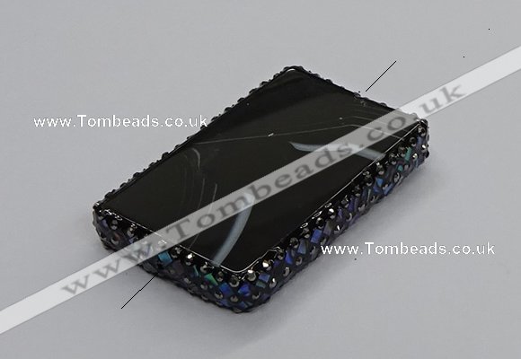 NGC1787 35*55mm - 40*60mm rectangle agate connectors wholesale