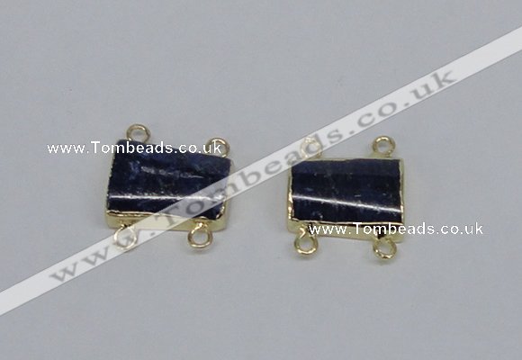 NGC728 13*18mm trapezoid lapis lazuli connectors wholesale