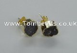 NGE49 12mm - 14mm freefrom druzy agate earrings wholesale