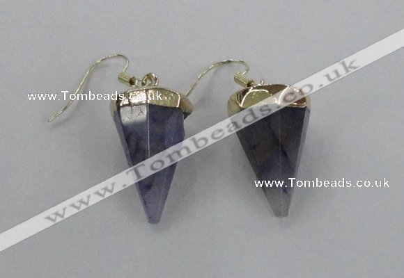 NGE63 14*20mm - 15*22mm cone agate gemstone earrings wholesale