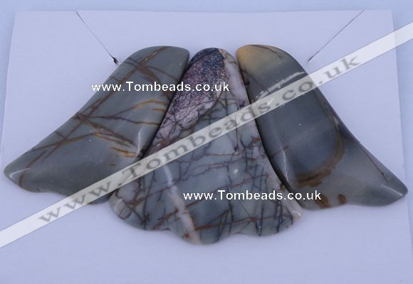 NGP14 Picasso jasper gemstone pendants set jewelry wholesale