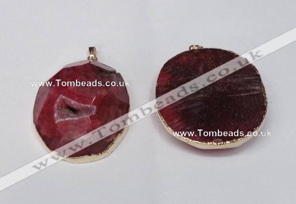 NGP1527 50*55mm - 55*60mm freeform druzy agate pendants