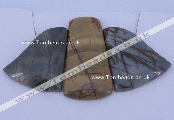 NGP19 Picasso jasper gemstone pendants set jewelry wholesale