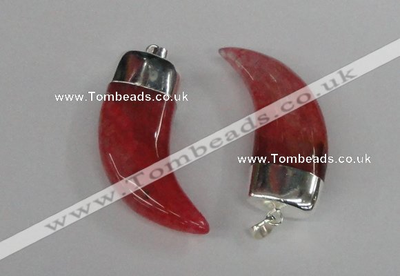 NGP2379 20*48mm - 22*50mm oxhorn agate gemstone pendants