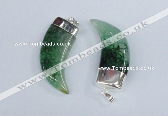 NGP2381 20*48mm - 22*50mm oxhorn agate gemstone pendants