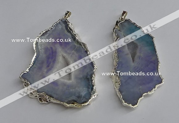 NGP3365 40*45mm - 45*60mm freeform druzy agate pendants