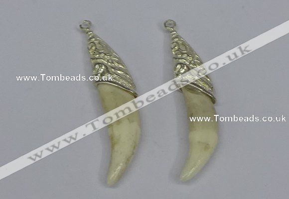 NGP3750 10*40mm - 12*45mm horn wolf tooth pendants wholesale