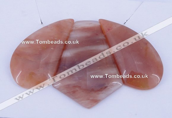 NGP39 Fashion red quartz gemstone pendants set jewelry wholesale