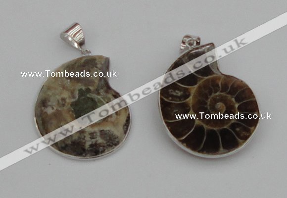 NGP4068 25*30mm – 30*35mm carved ammonite pendants wholesale