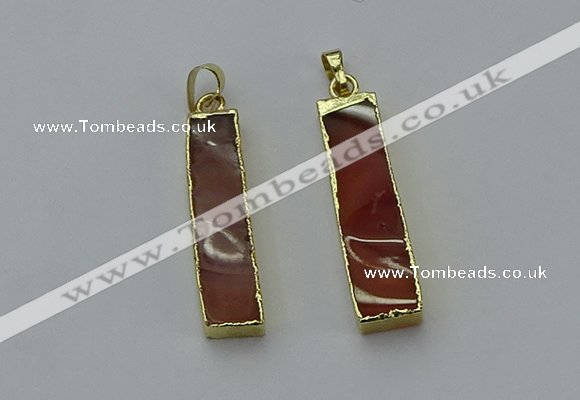 NGP6151 8*35mm - 10*40mm rectangle agate pendants wholesale