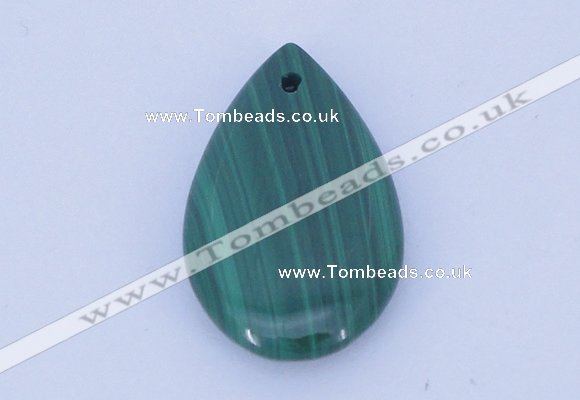 NGP700 15*25mm flat teardrop natural malachite gemstone pendant