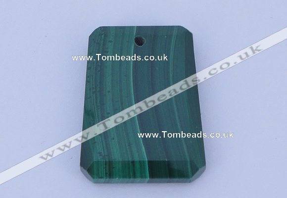 NGP703 20*30mm trapezoid natural malachite gemstone pendant