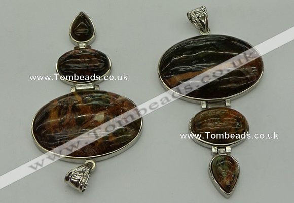 NGP8036 50*82mm - 52*86mm Africa stone pendant set jewelry